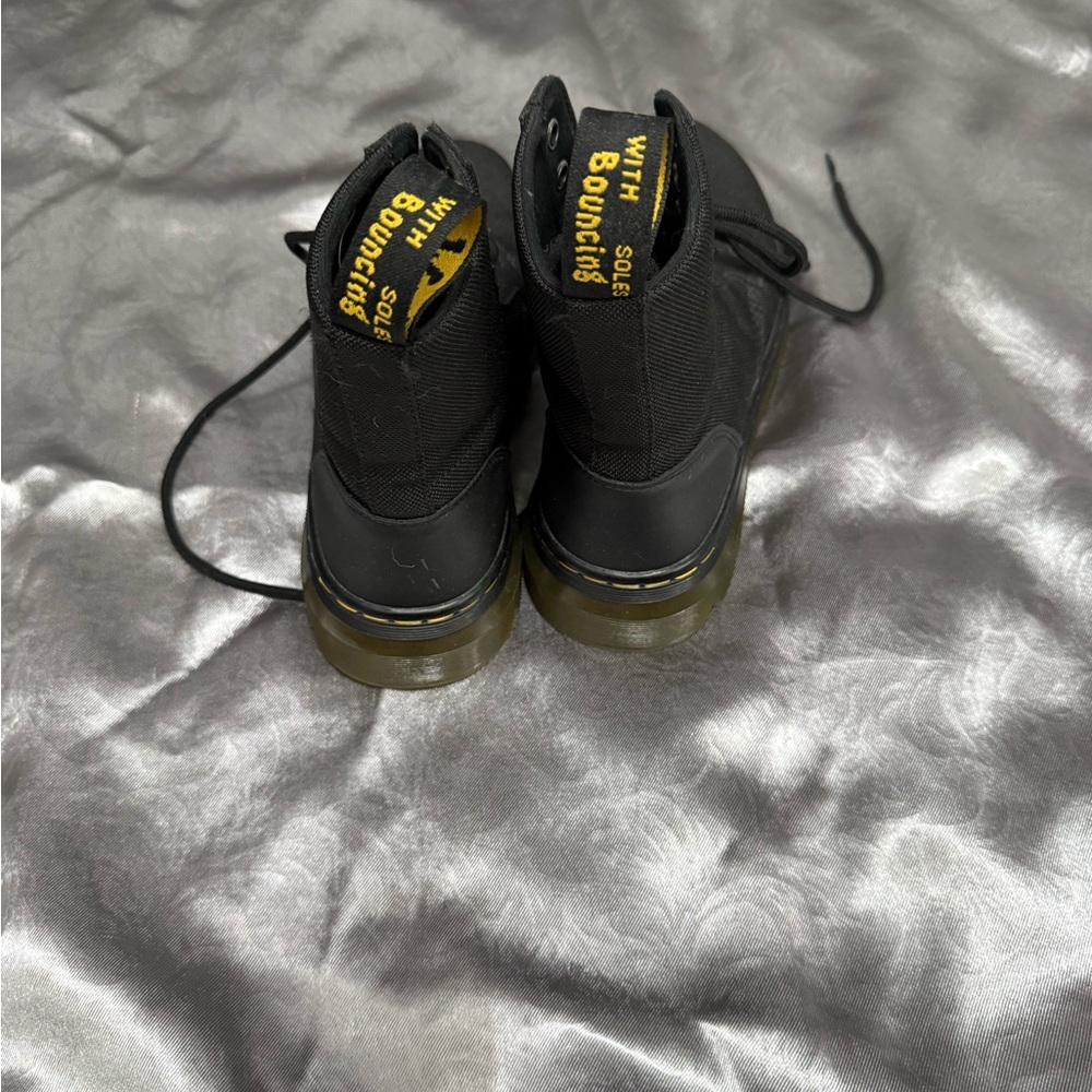 Dr. Martens Black Canvas Lace-Up Boots - Picture 2 of 3